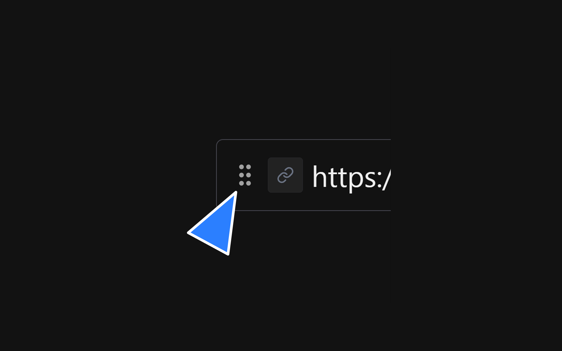 Reordering a link with its drag handle