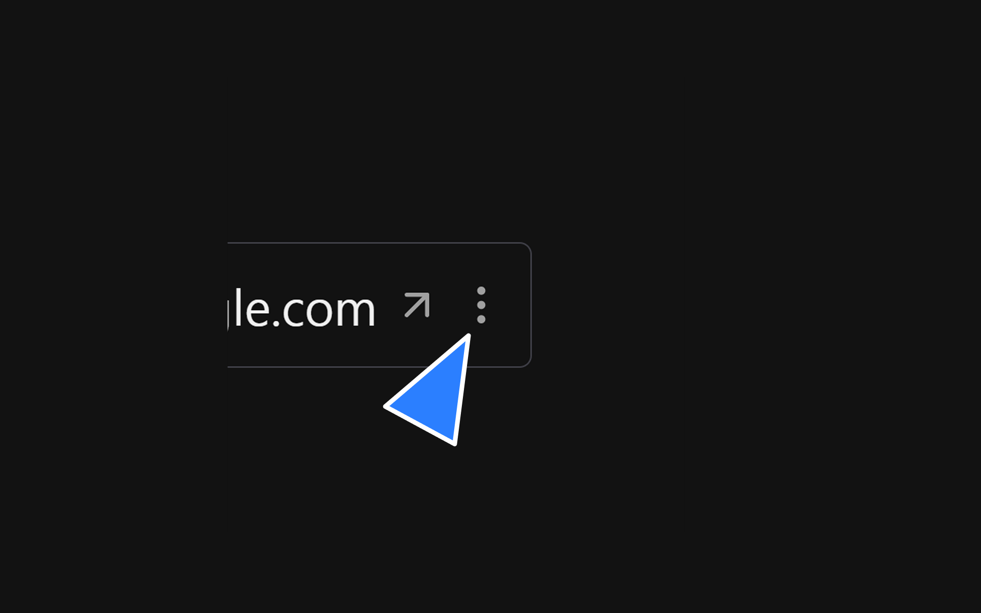 More menu with settings, move, and delete actions for a link